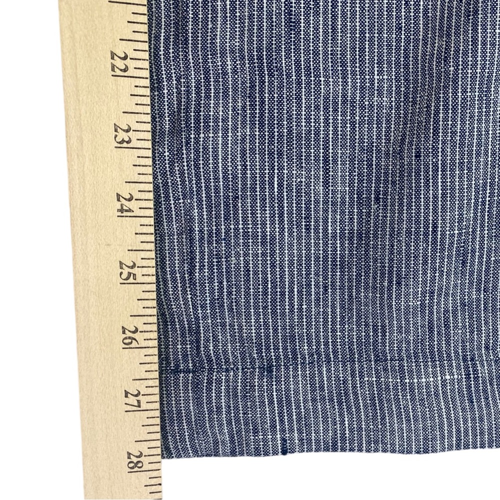 NWT Talbot's Women's Washed Linen Wide Leg Pants Striped Blue White Size 10P - Picture 10 of 10